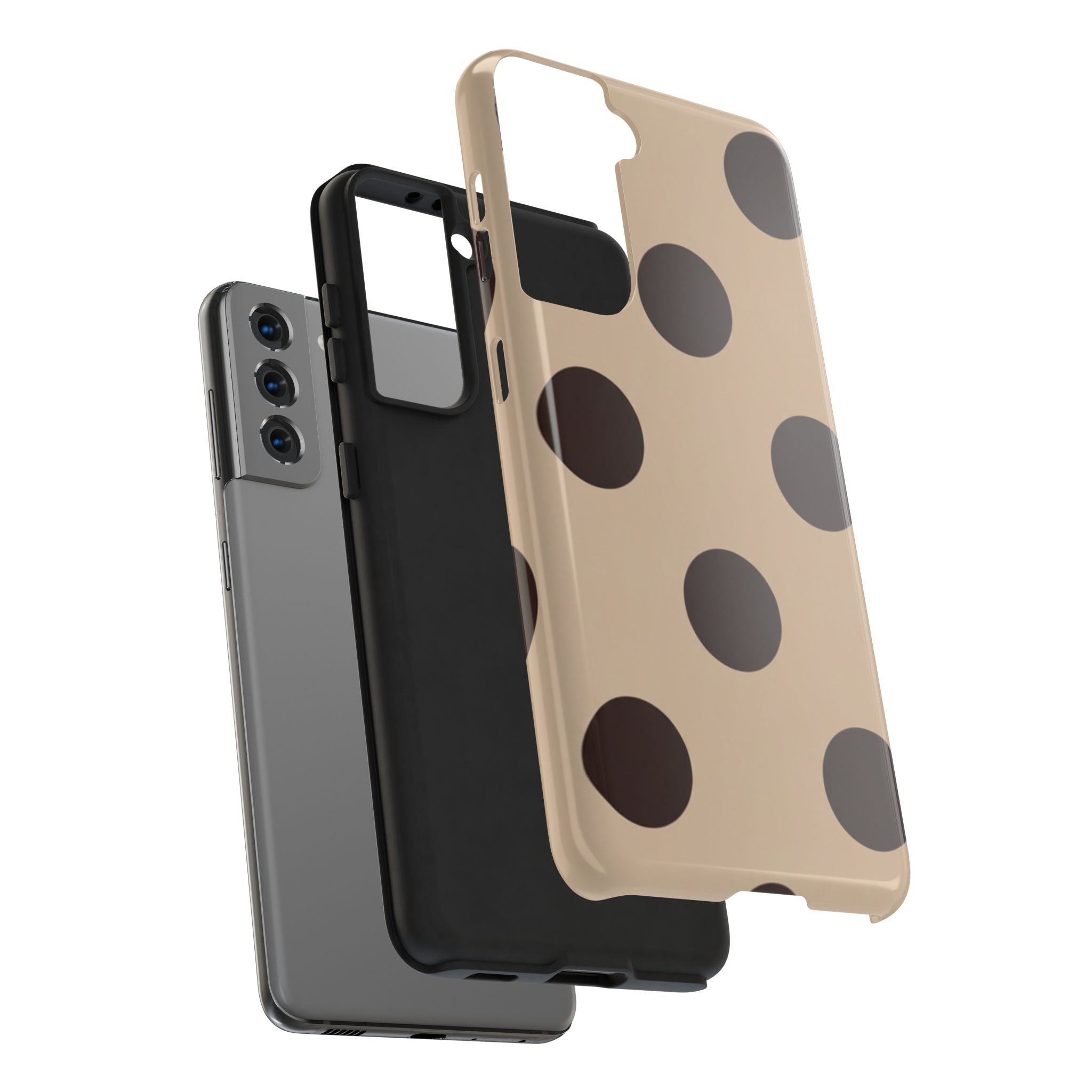 Stylish Polka Dot Phone Case for Trendy Protection, Cute Gift for Her, Phone Accessories, Everyday Fashion, Modern Design
