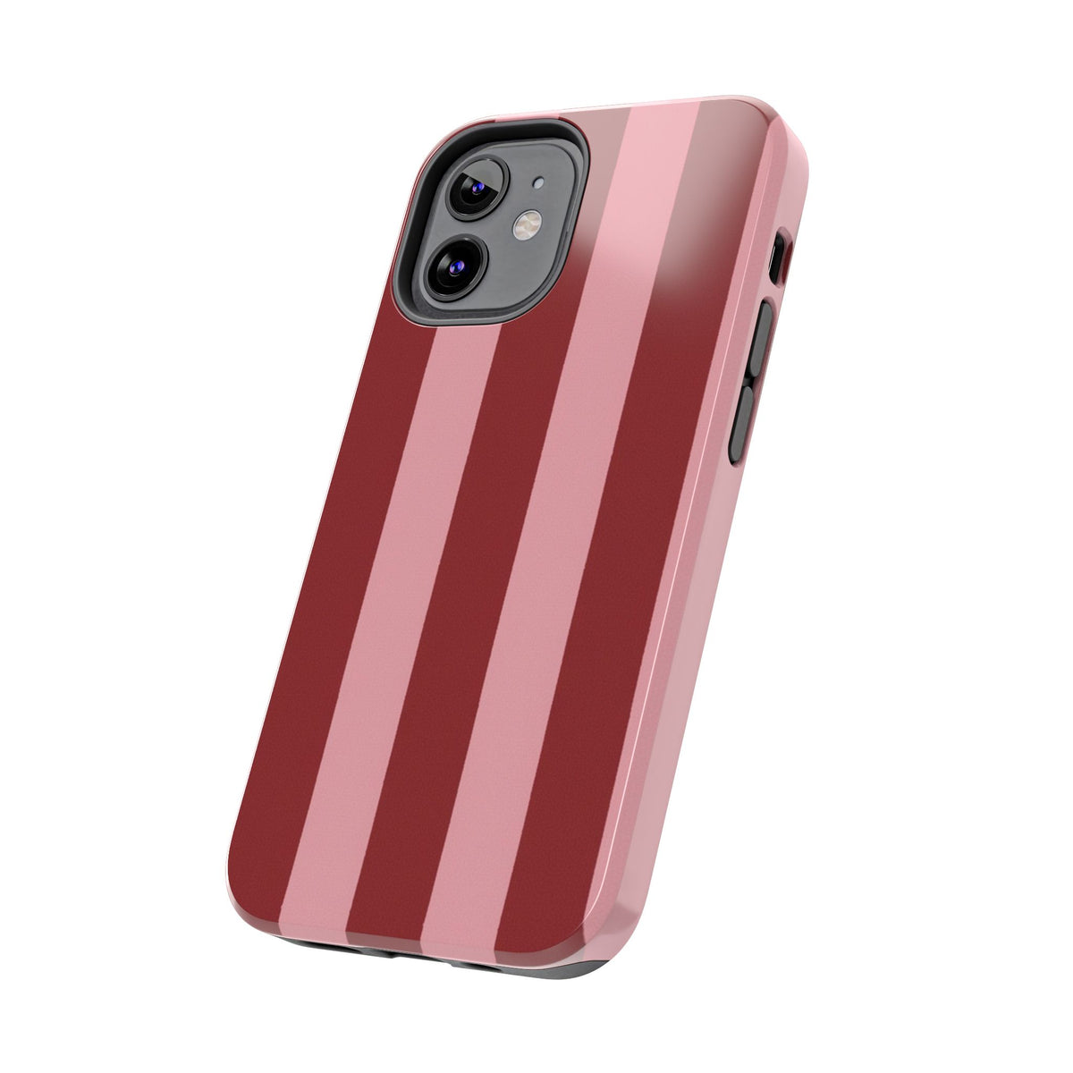 Striped Burgundy & Blush Phone Case