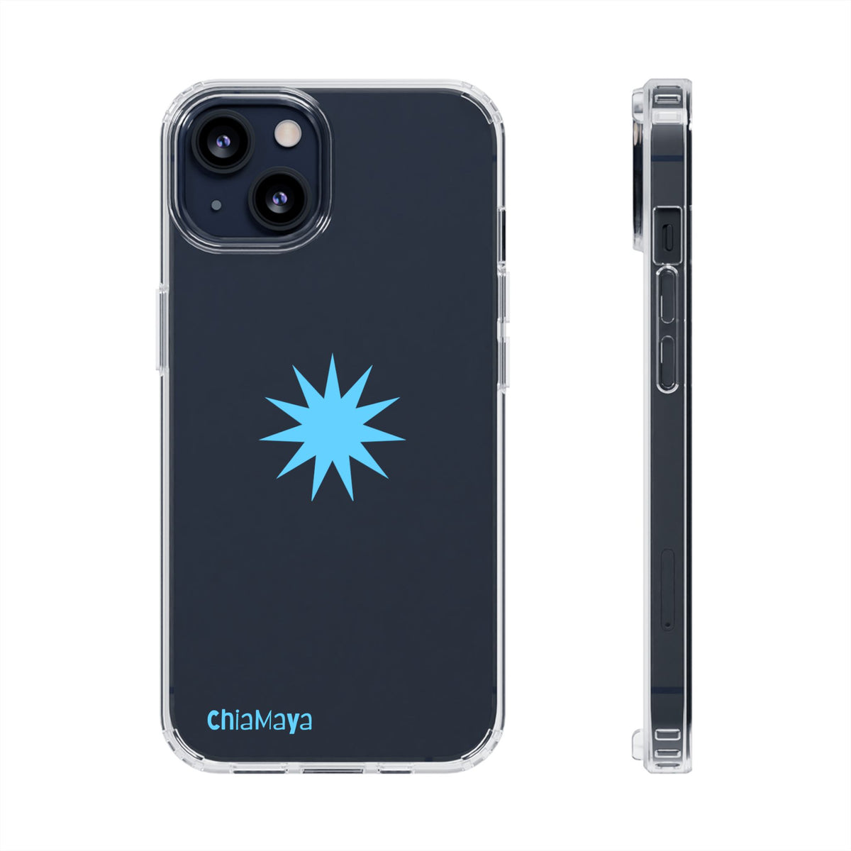 Clear blue star Phone Case