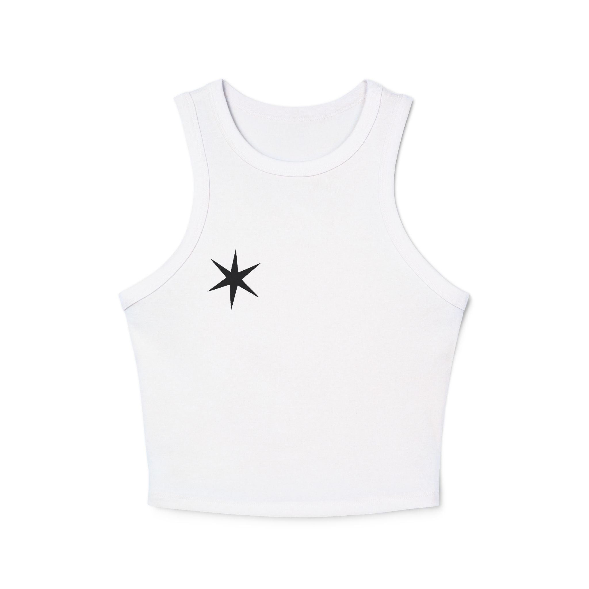 Black Nautical Star tank top | women's racerback crop