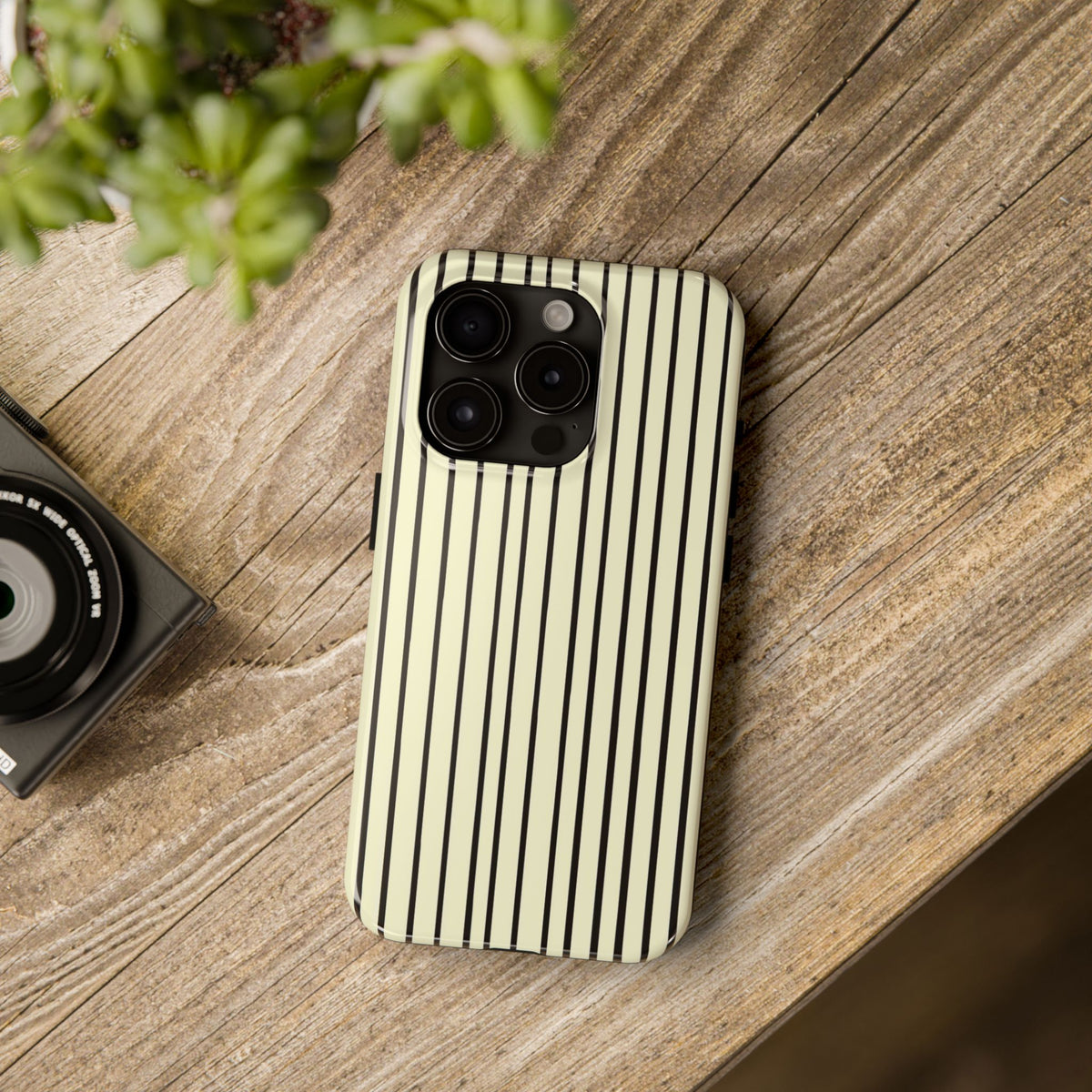 Striped Vintage Cream Tough Phone Case