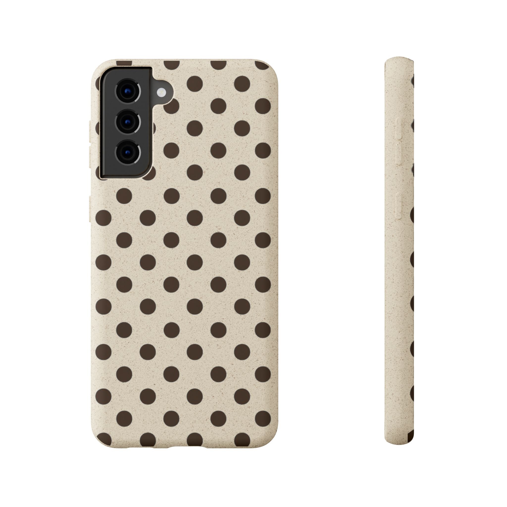 Eco-Friendly Polka Dot Phone Case — Biodegradable Protective Cover