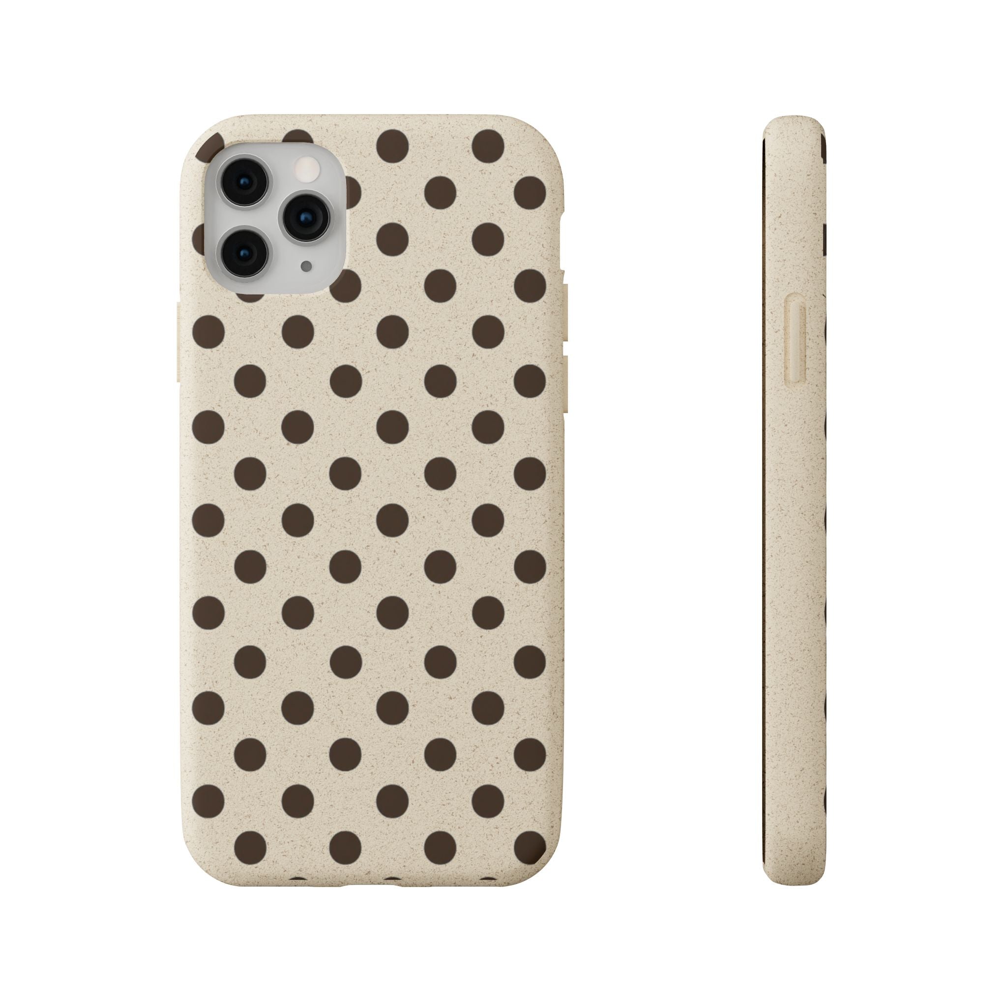 Eco-Friendly Polka Dot Phone Case — Biodegradable Protective Cover