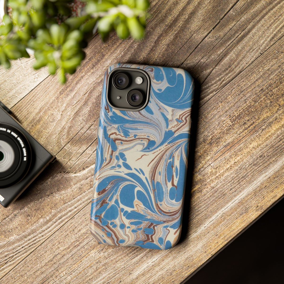 Blue Marble Swirl Phone Case