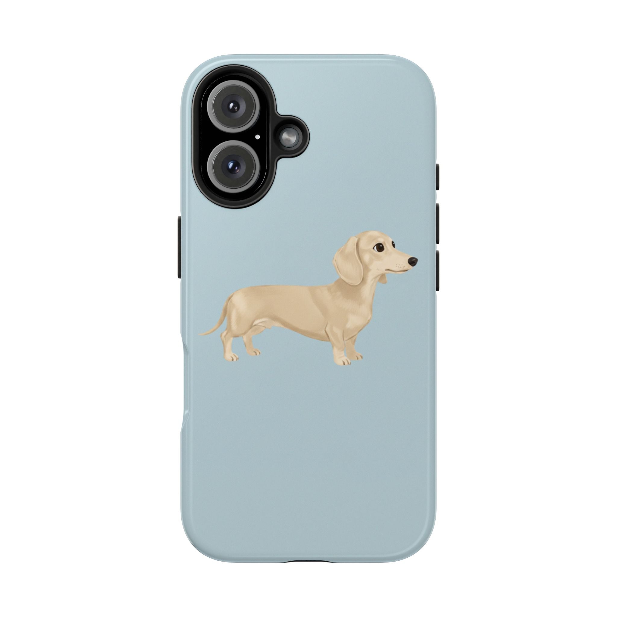 Tough Phone Cases, Dachshund Dog Blue Protective Cover, Strong Phone Shell, Rugged Device Case, Hard Smartphone Sleeve, Resilient Mobile