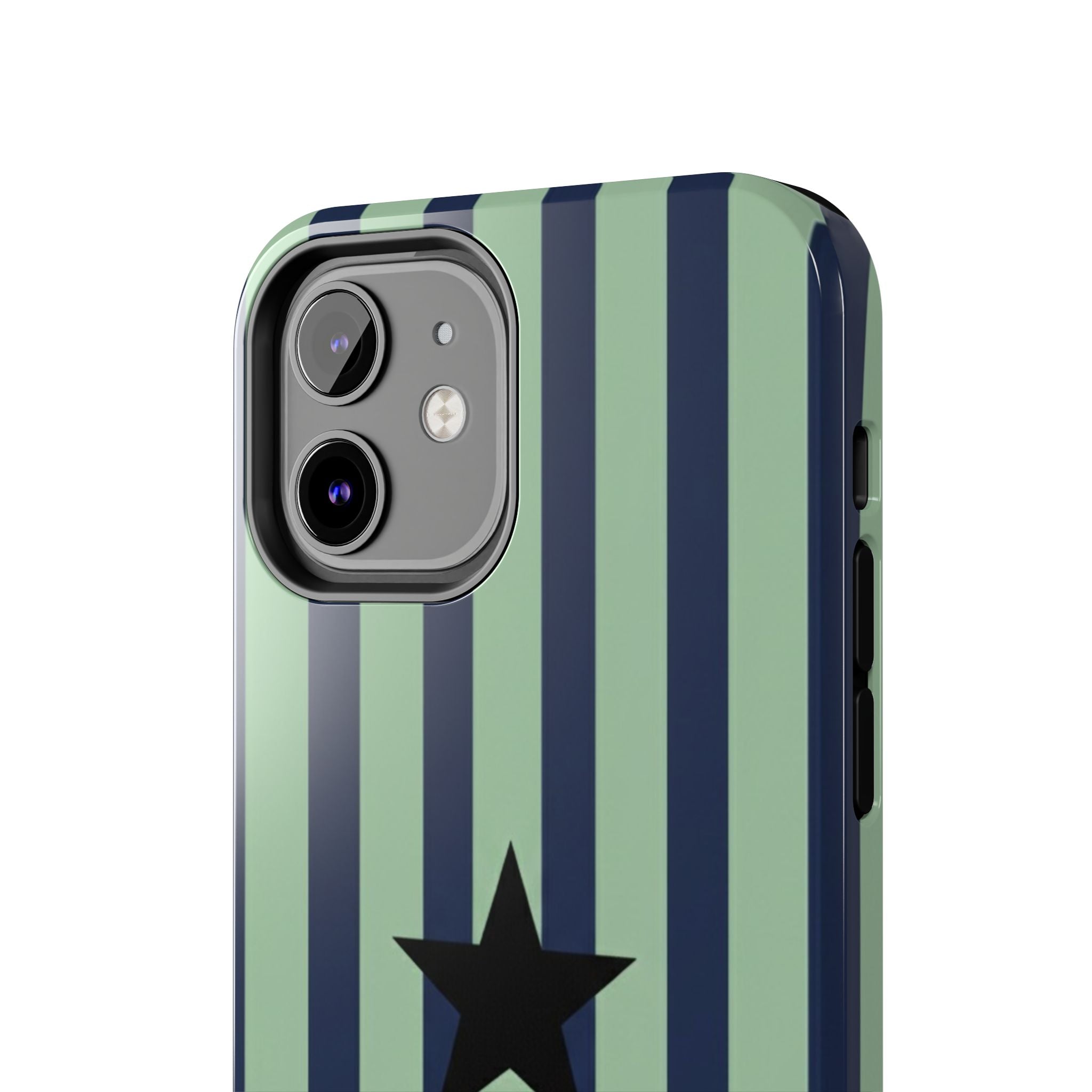 Stylish Tough Phone Cases, Durable Smartphone Covers, Trendy Tech Accessories, Unique Gifts for Teens, Striped Star Design