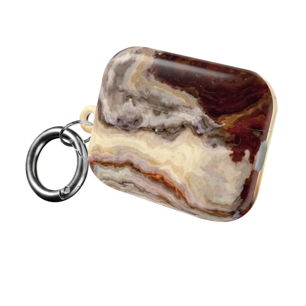 Brown Marble Pattern AirPod Case