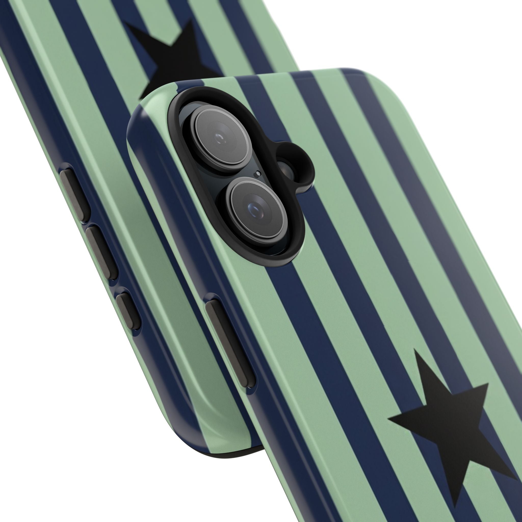 Stylish Tough Phone Cases, Durable Smartphone Covers, Trendy Tech Accessories, Unique Gifts for Teens, Striped Star Design