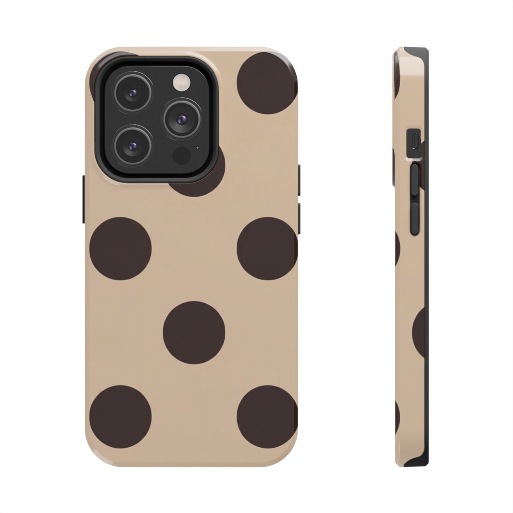 Stylish Polka Dot Phone Case for Trendy Protection, Cute Gift for Her, Phone Accessories, Everyday Fashion, Modern Design