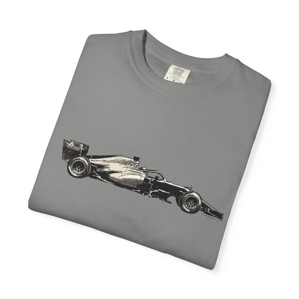 Vintage F1 Car Unisex Garment-Dyed T-shirt, Racing Tee, Motorsport Shirt, Race Car Lover Gift, Car Enthusiast Top