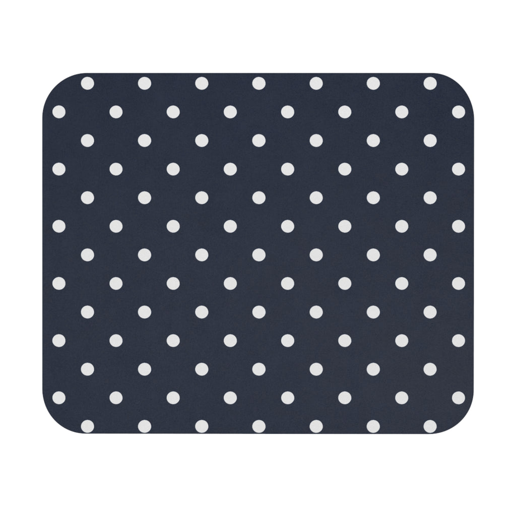 Navy Polka Dot Mouse Pad