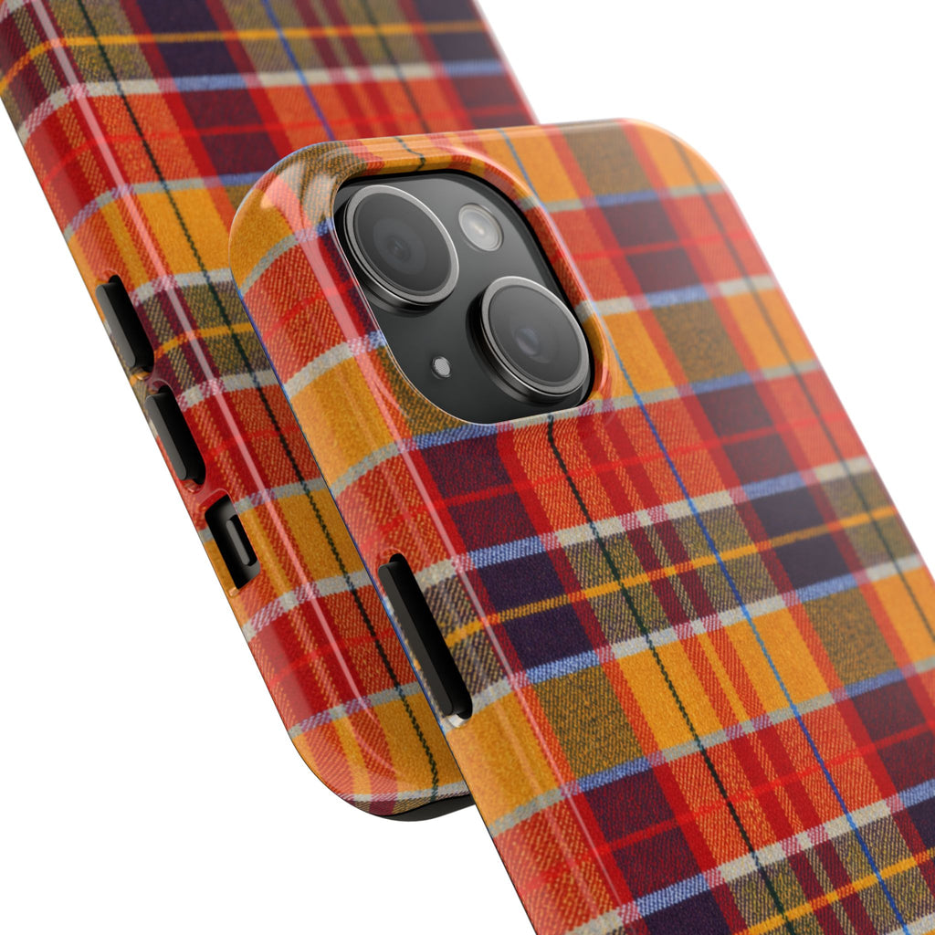 Autumn Plaid Tough Phone Case | Orange Red Yellow Plaid