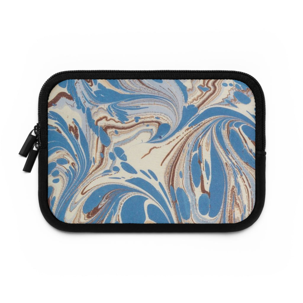 Blue Brown Marble Swirl Laptop Sleeve