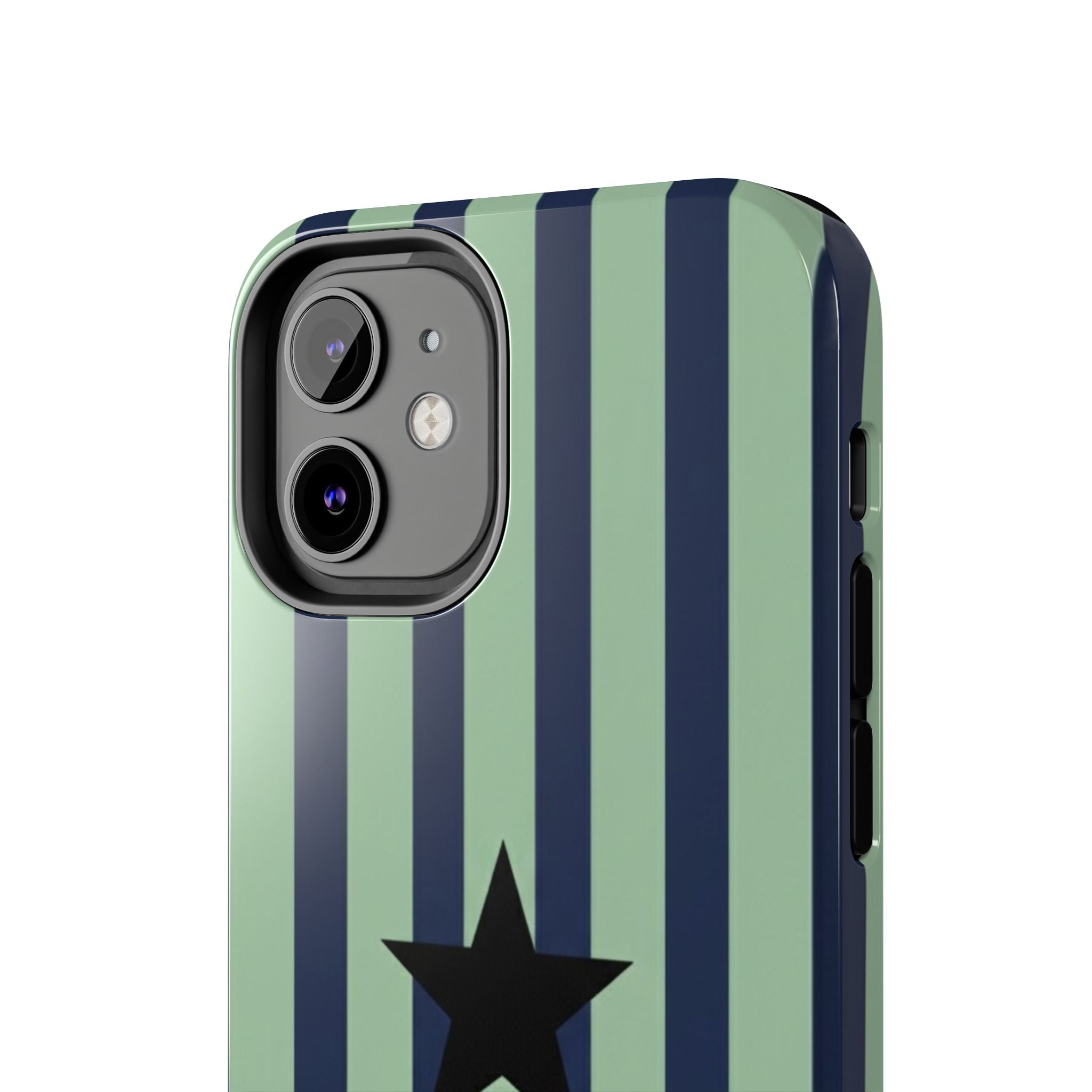 Stylish Tough Phone Cases, Durable Smartphone Covers, Trendy Tech Accessories, Unique Gifts for Teens, Striped Star Design