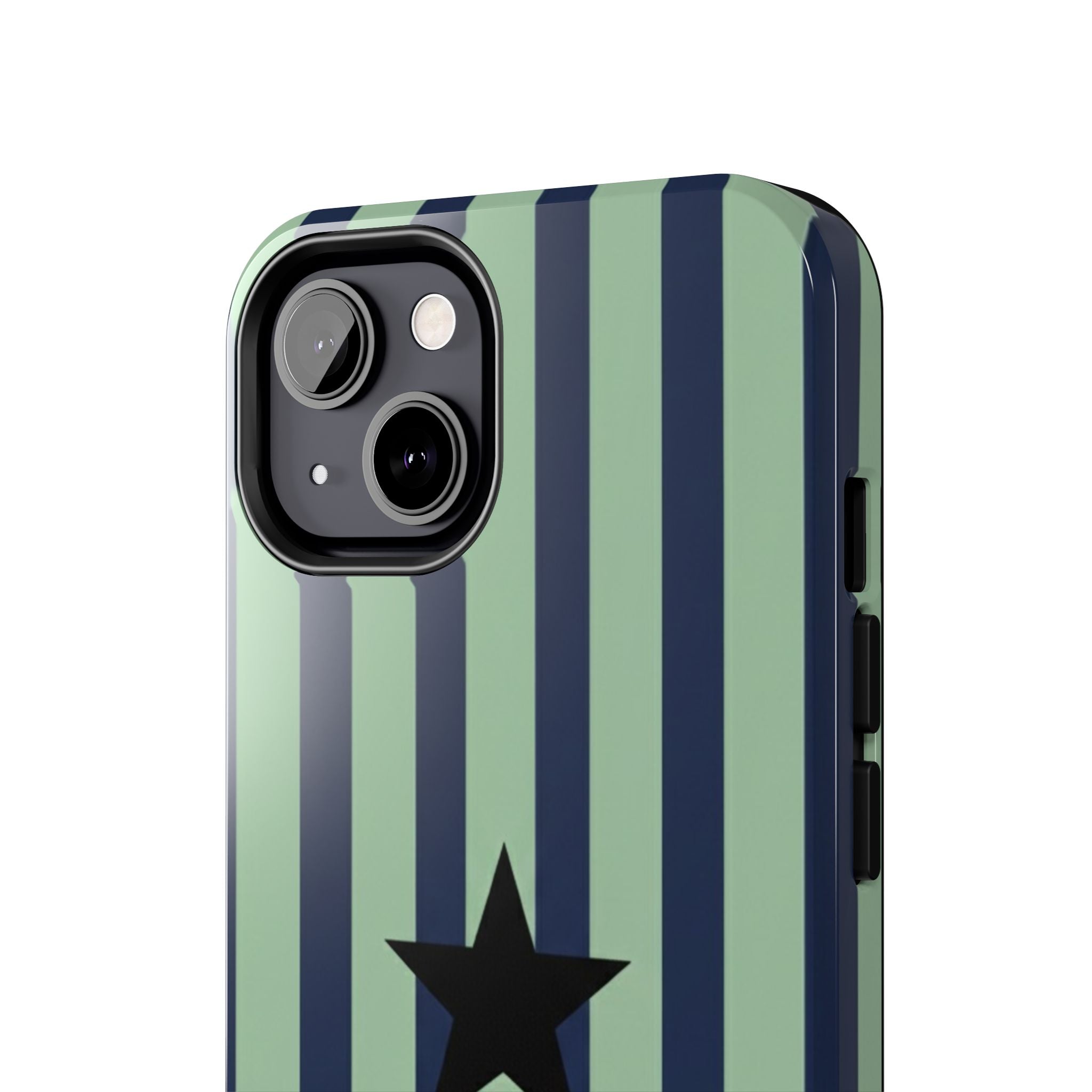 Stylish Tough Phone Cases, Durable Smartphone Covers, Trendy Tech Accessories, Unique Gifts for Teens, Striped Star Design