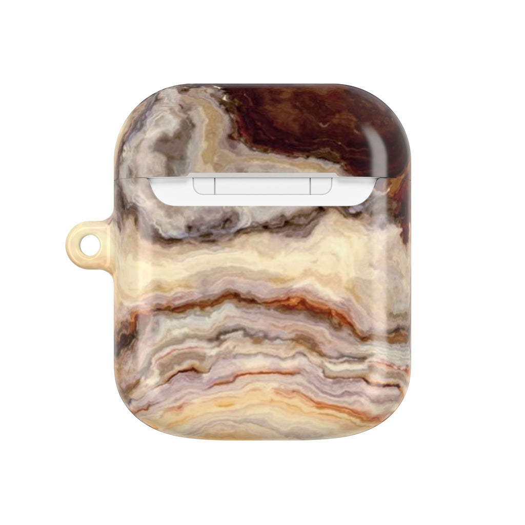 Brown Marble Pattern AirPod Case