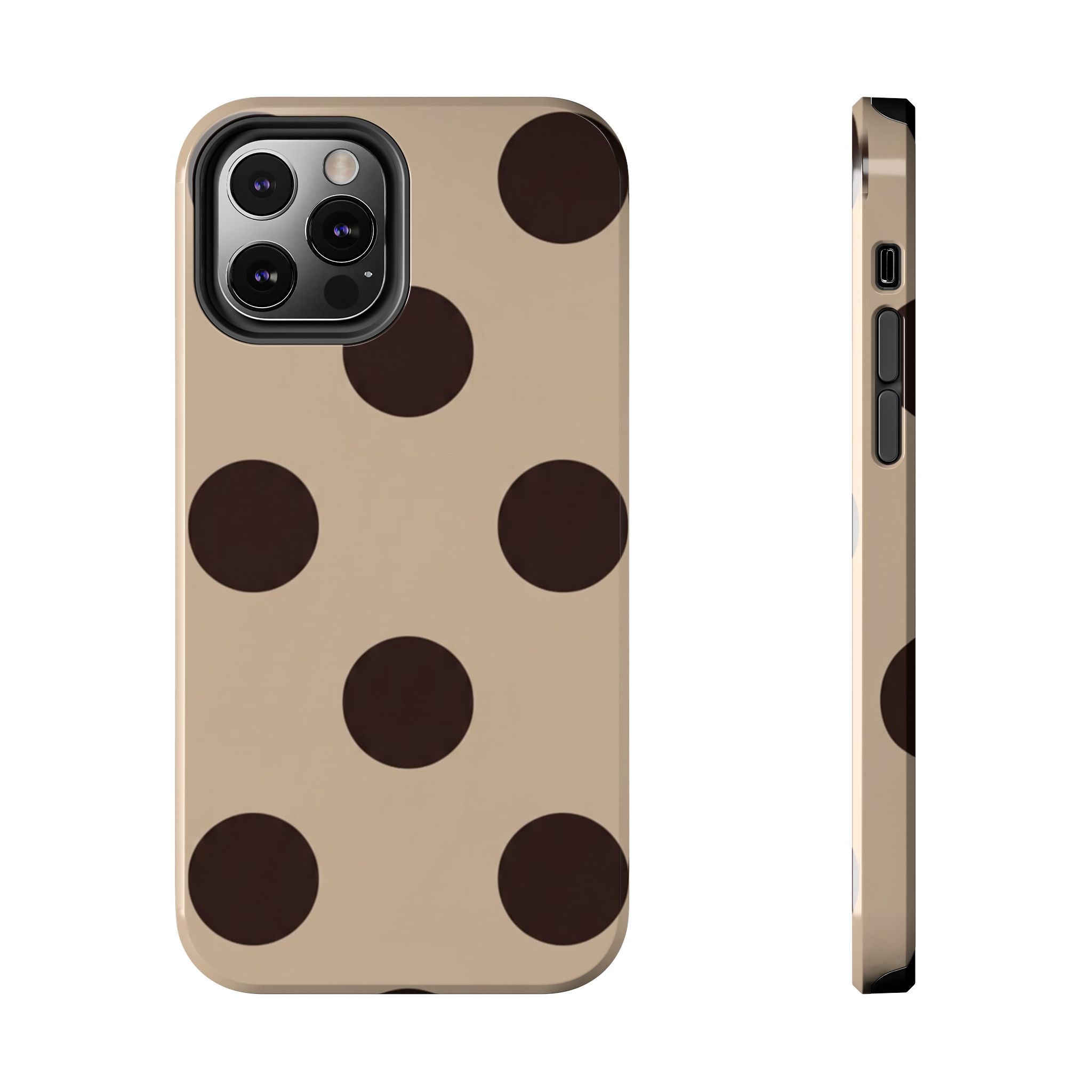 Stylish Polka Dot Phone Case for Trendy Protection, Cute Gift for Her, Phone Accessories, Everyday Fashion, Modern Design