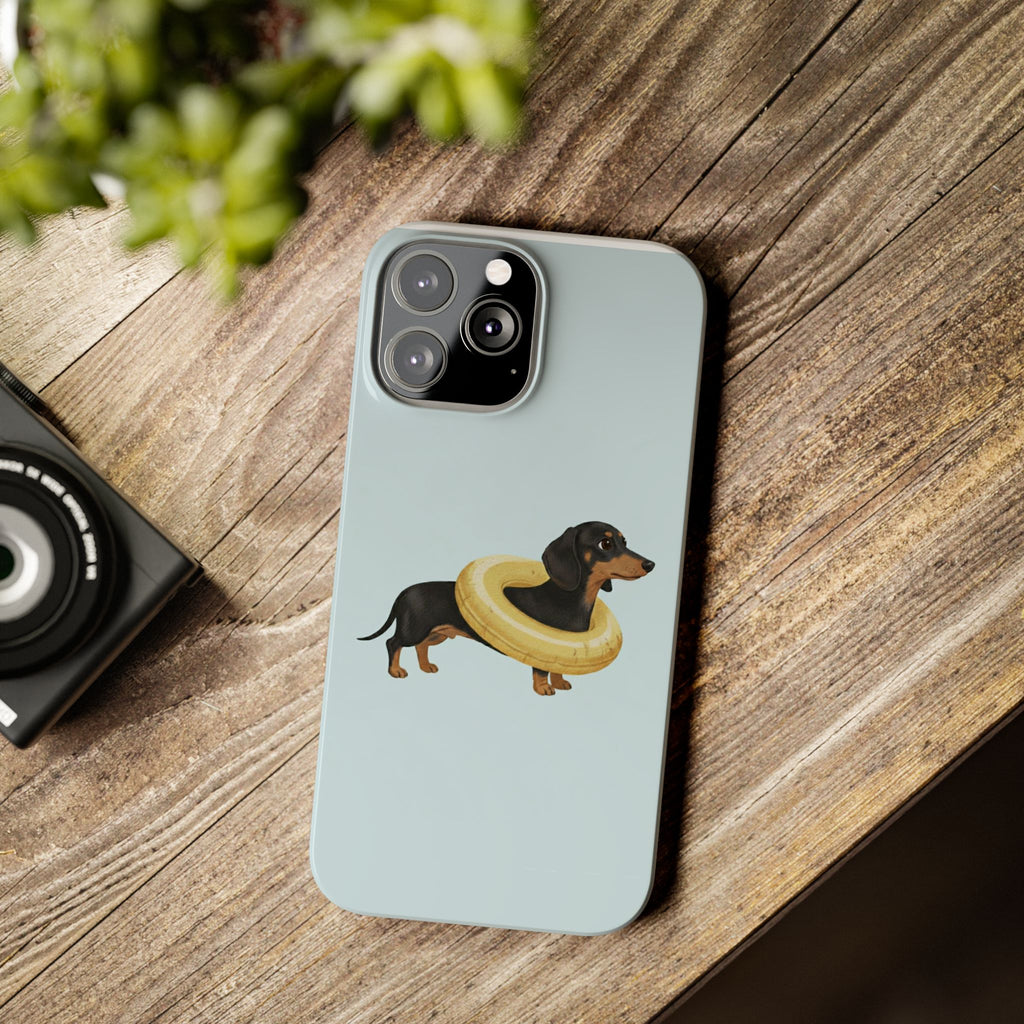 Slim Phone Cases - Cute Dog Dachshund Design, Protective Phone Covers, Fun Animal Art, Unique Gifts for Dog Lovers, Trendy Smartphone