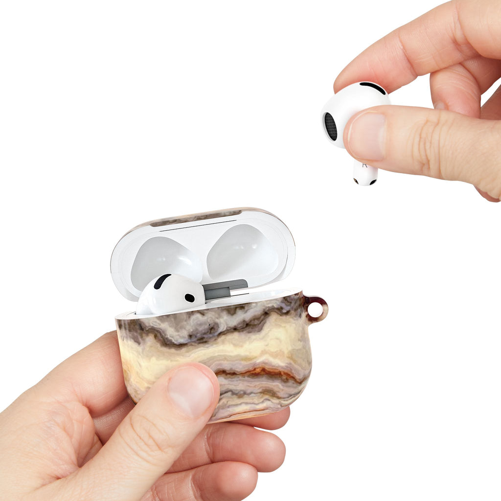 Brown Marble Pattern AirPod Case