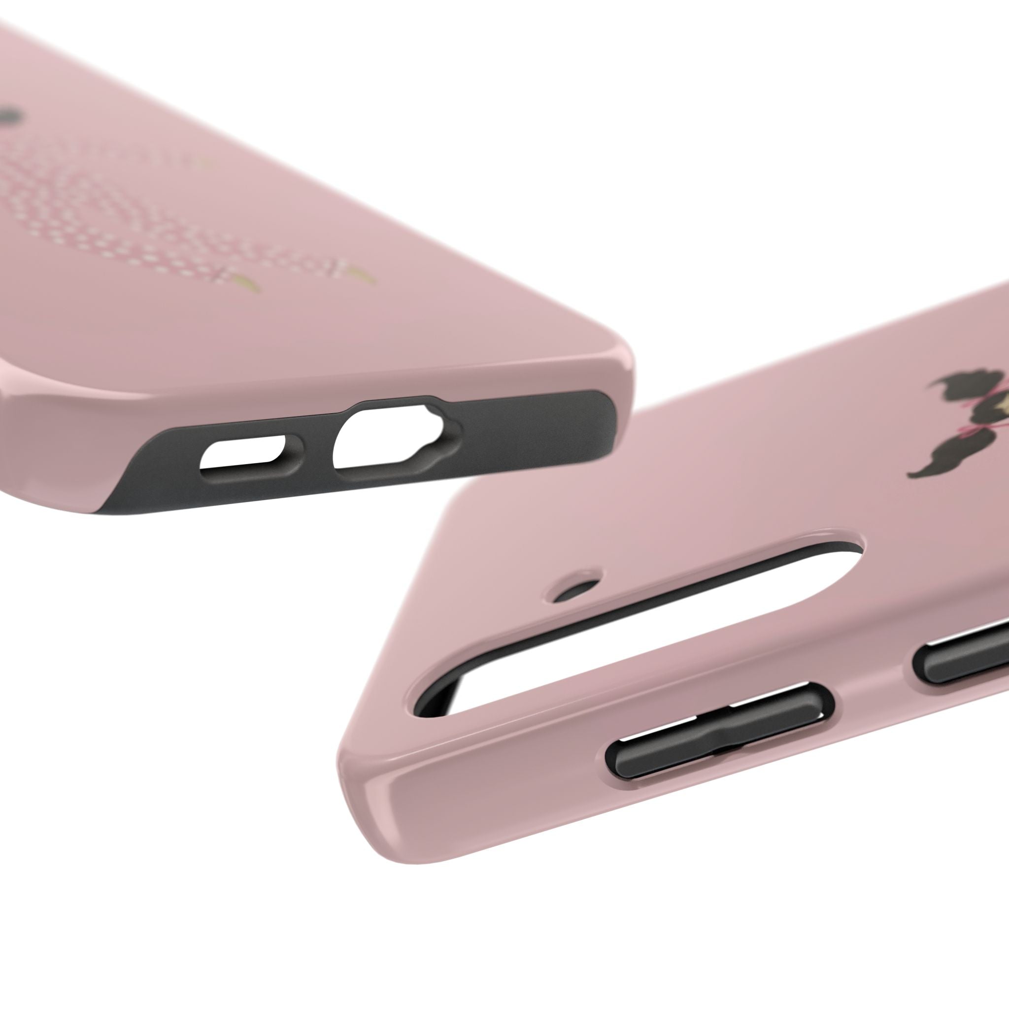 Pink Girl Drawing Tough Phone Case, Cute Protective Cover, Stylish Phone Accessories, Customizable Phone Case, Trendy Cell Phone Case