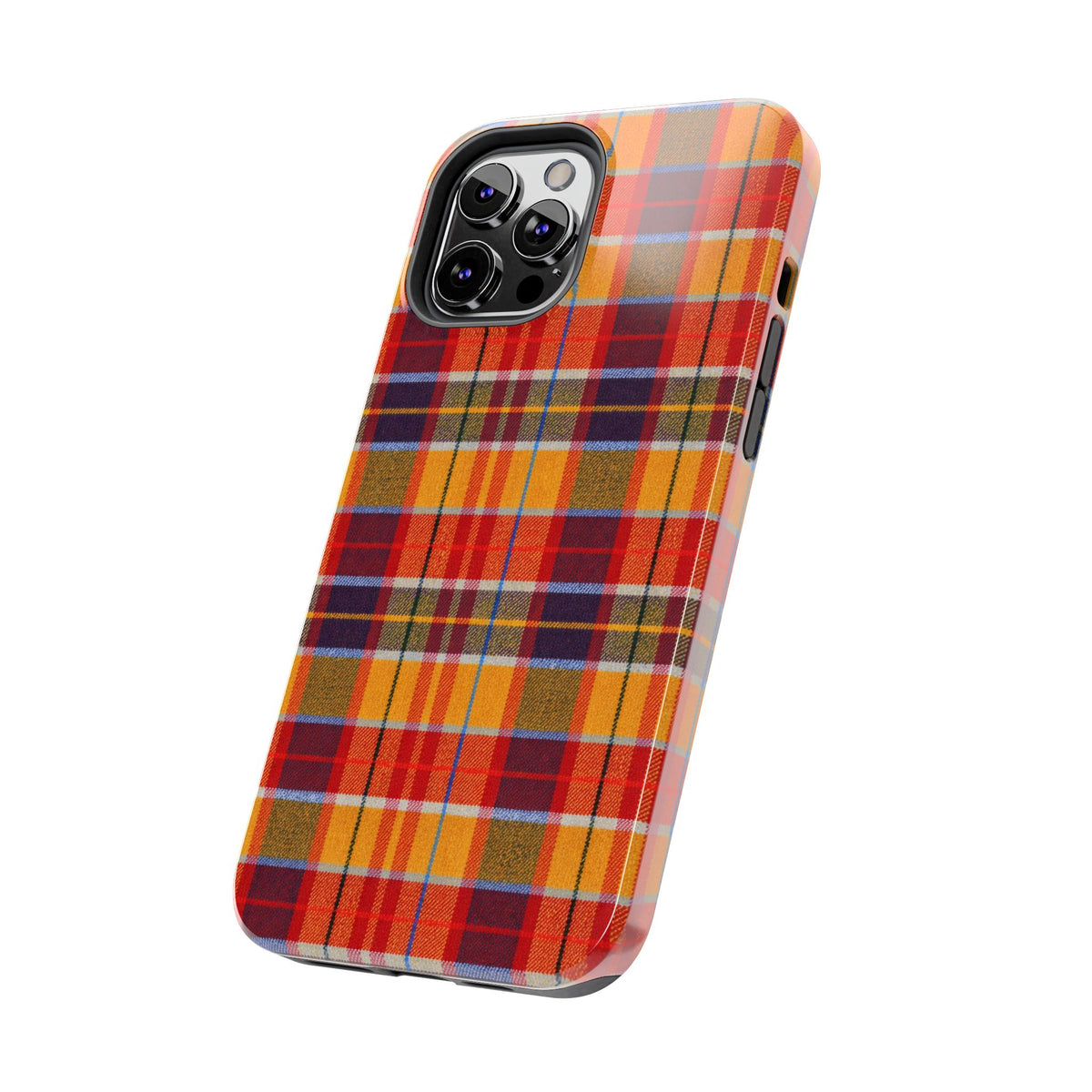 Autumn Plaid Tough Phone Case | Orange Red Yellow Plaid