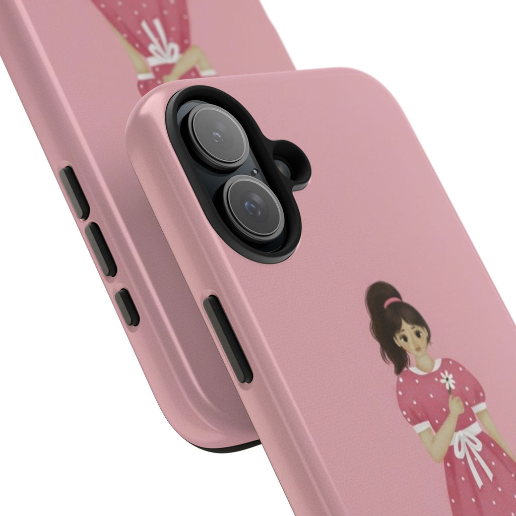 Pink Phone Case, Tough Phone Cases for Women, Cute Vibe, Protective Cover