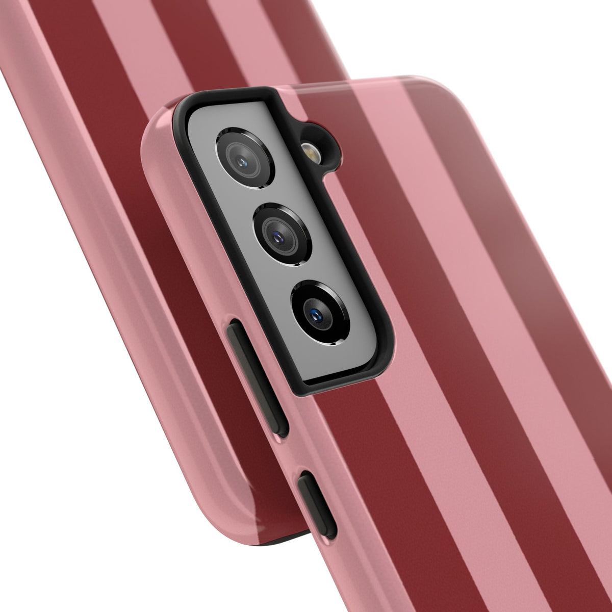 Striped Burgundy & Blush Phone Case