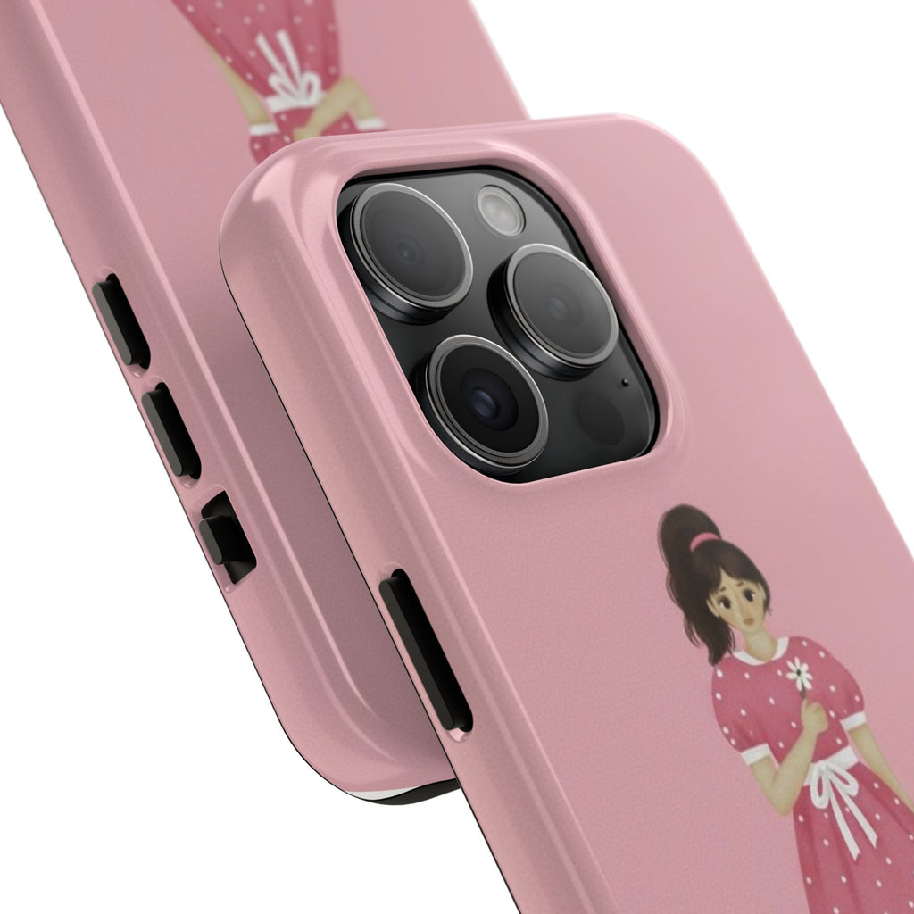 Pink Phone Case, Tough Phone Cases for Women, Cute Vibe, Protective Cover