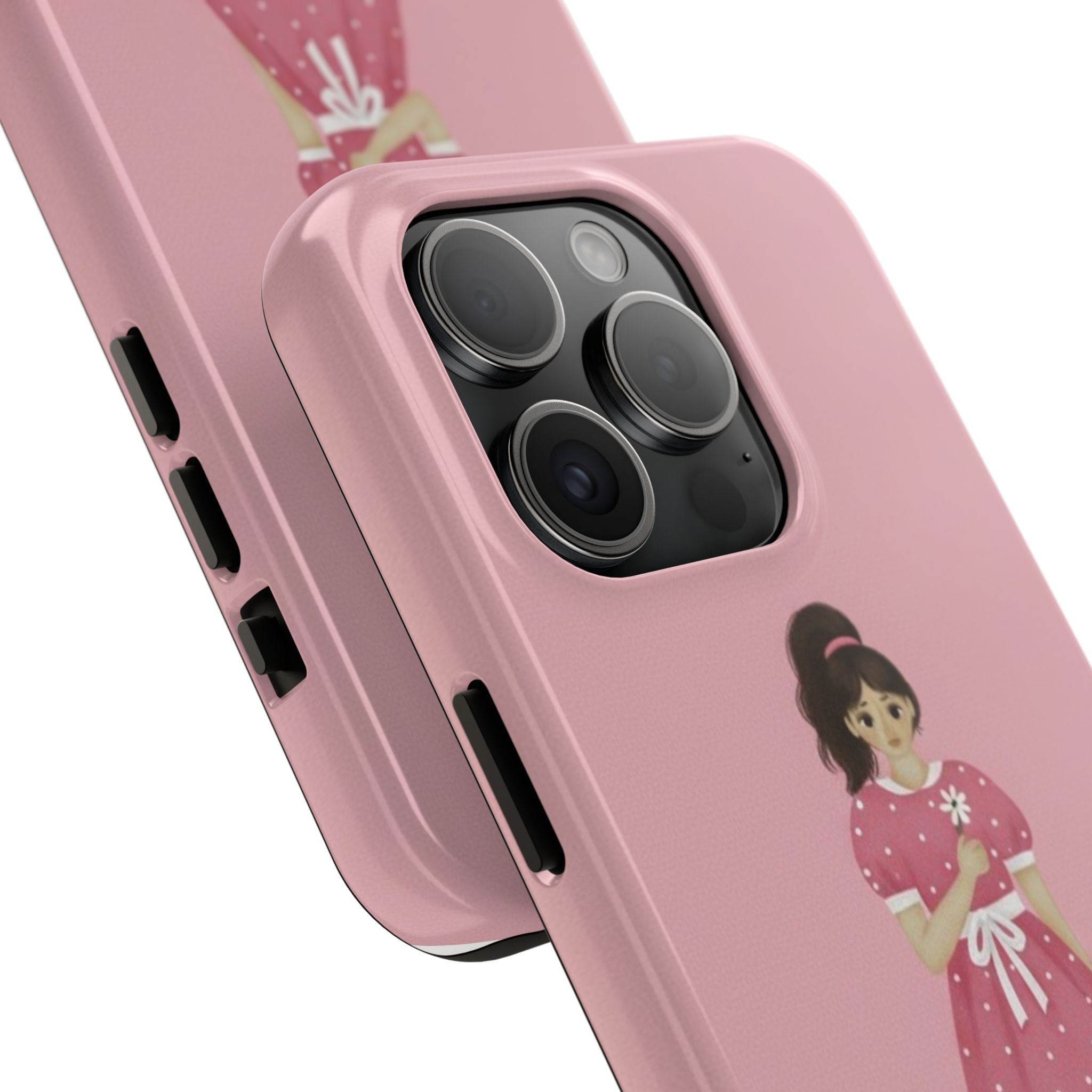 Pink Phone Case, Tough Phone Cases for Women, Cute Vibe, Protective Cover
