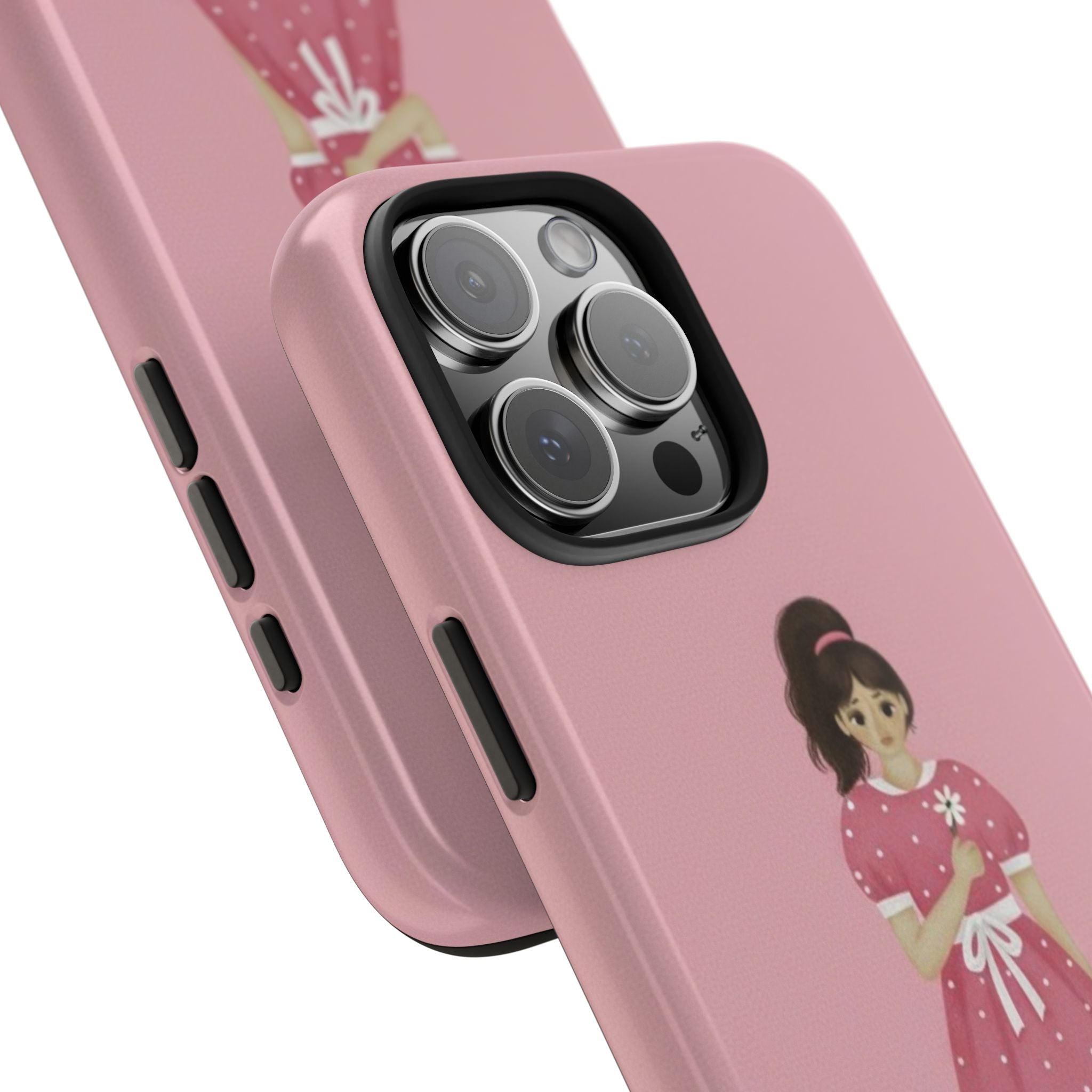 Pink Phone Case, Tough Phone Cases for Women, Cute Vibe, Protective Cover