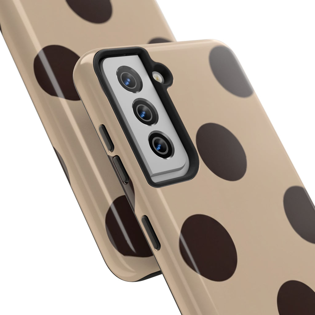 Stylish Polka Dot Phone Case for Trendy Protection, Cute Gift for Her, Phone Accessories, Everyday Fashion, Modern Design
