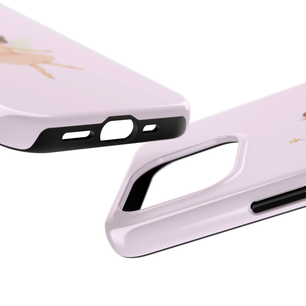 Pink Ballerina Tough Phone Case, Ballet Dancer Cute Phone Cover, Girly Protective Phone Case, Coquette Dancer Phone Accessories, Pretty Pink