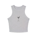 Minimal Martini Glass Tank Top | Cocktail Graphic Racerback