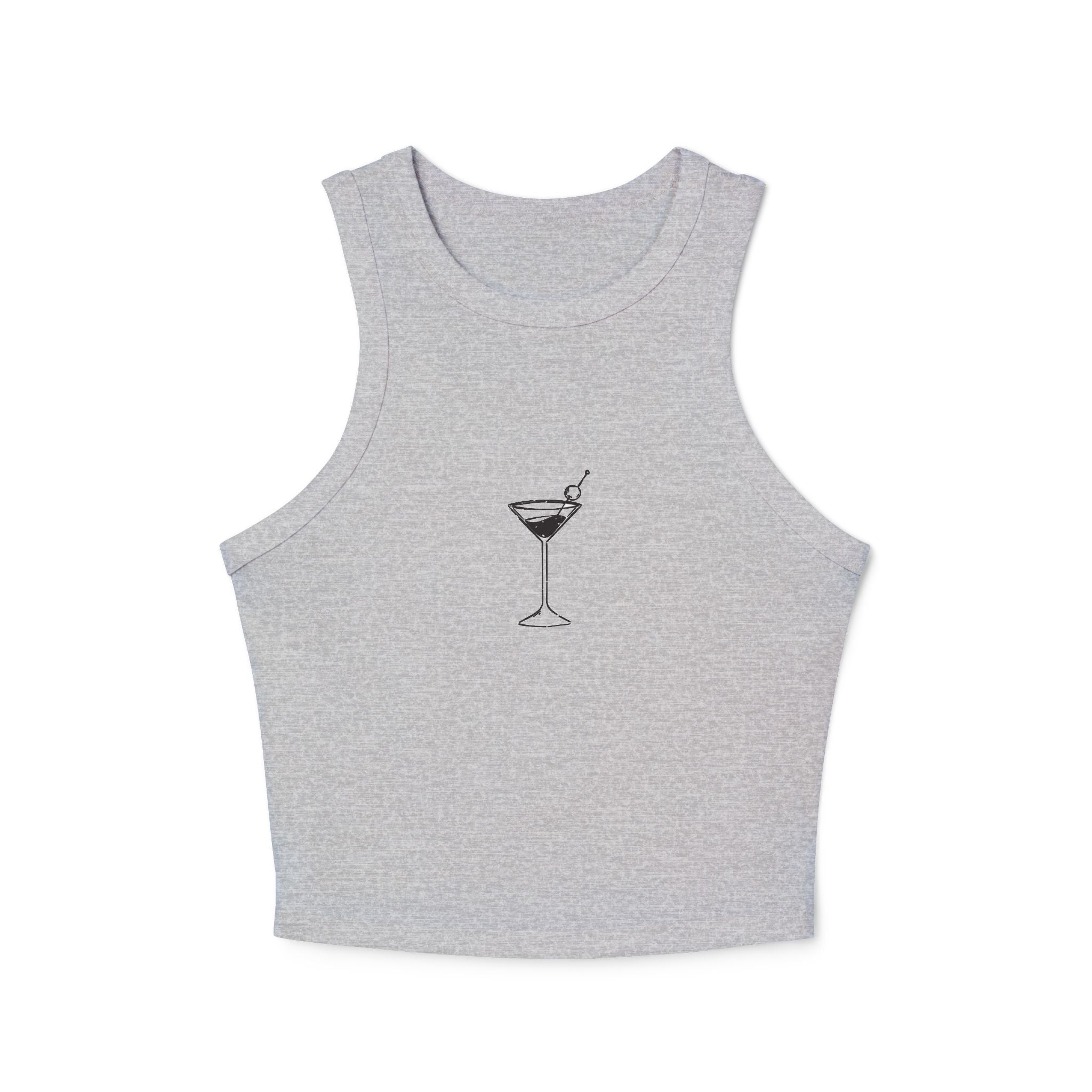 Minimal Martini Glass Tank Top | Cocktail Graphic Racerback