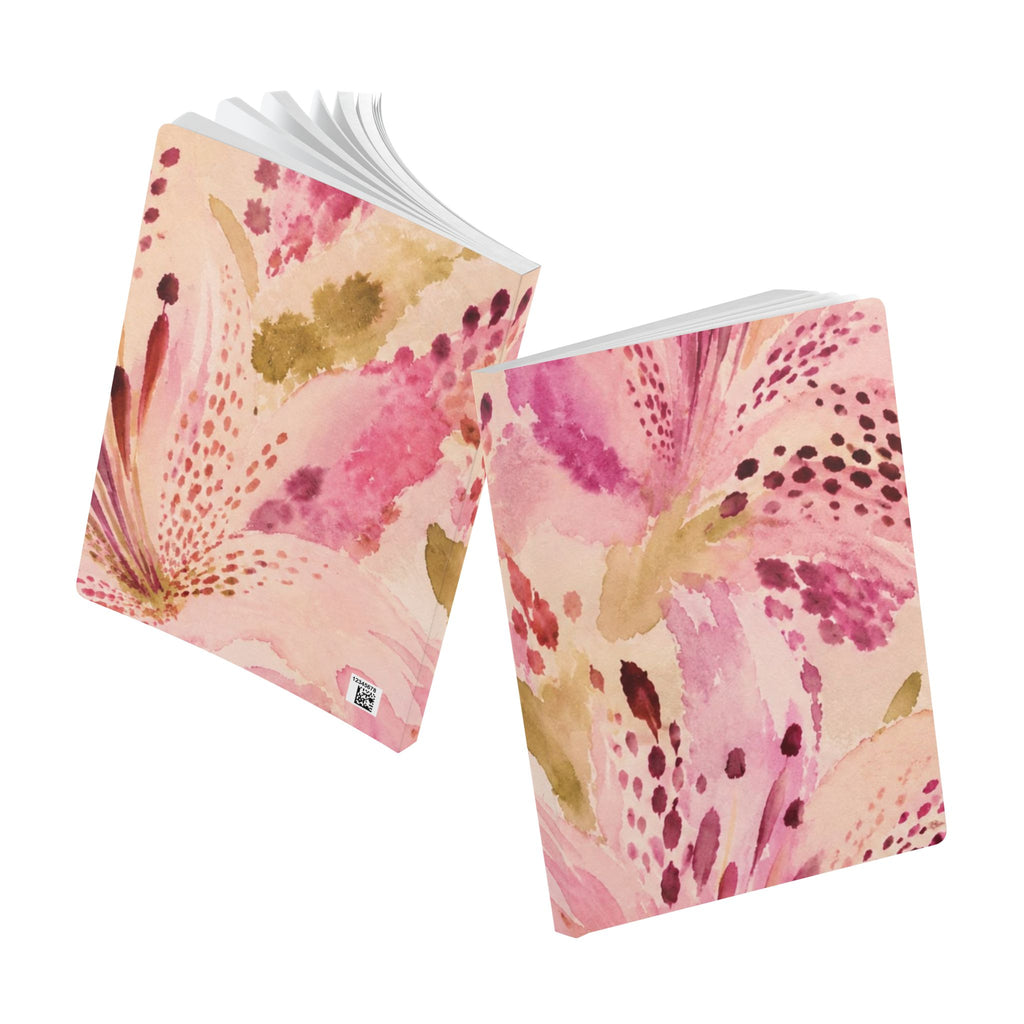 Pink Watercolor Floral Softcover Journal | Floral Notebook