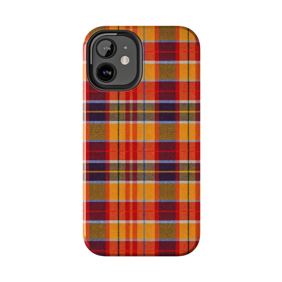 Autumn Plaid Tough Phone Case | Orange Red Yellow Plaid
