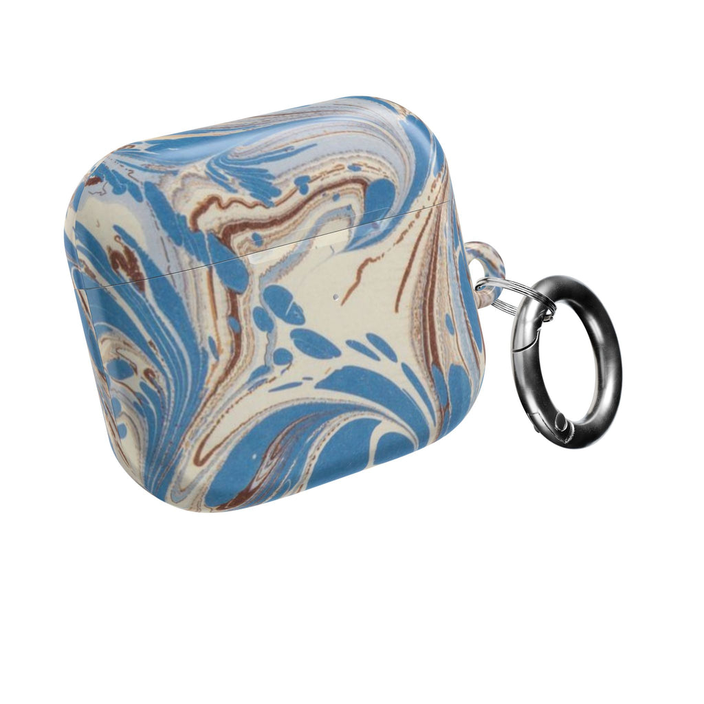 Blue Brown Marble AirPod Case