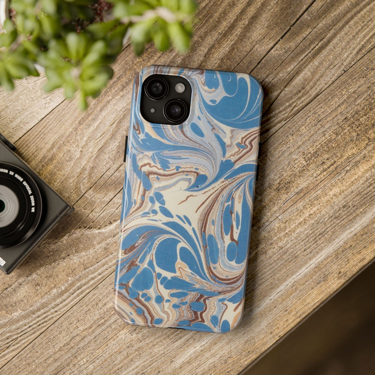 Blue Marble Swirl Phone Case