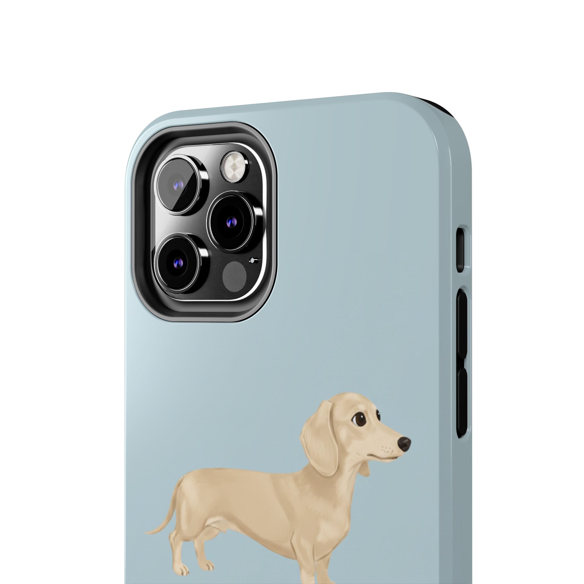 Tough Phone Cases, Dachshund Dog Blue Protective Cover, Strong Phone Shell, Rugged Device Case, Hard Smartphone Sleeve, Resilient Mobile