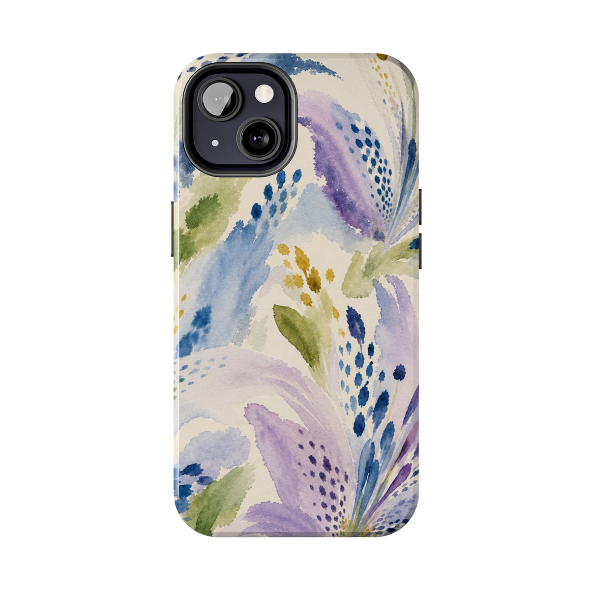 Watercolor Lavender Blue Botanical Tough Phone Case | Floral iPhone 17 Case