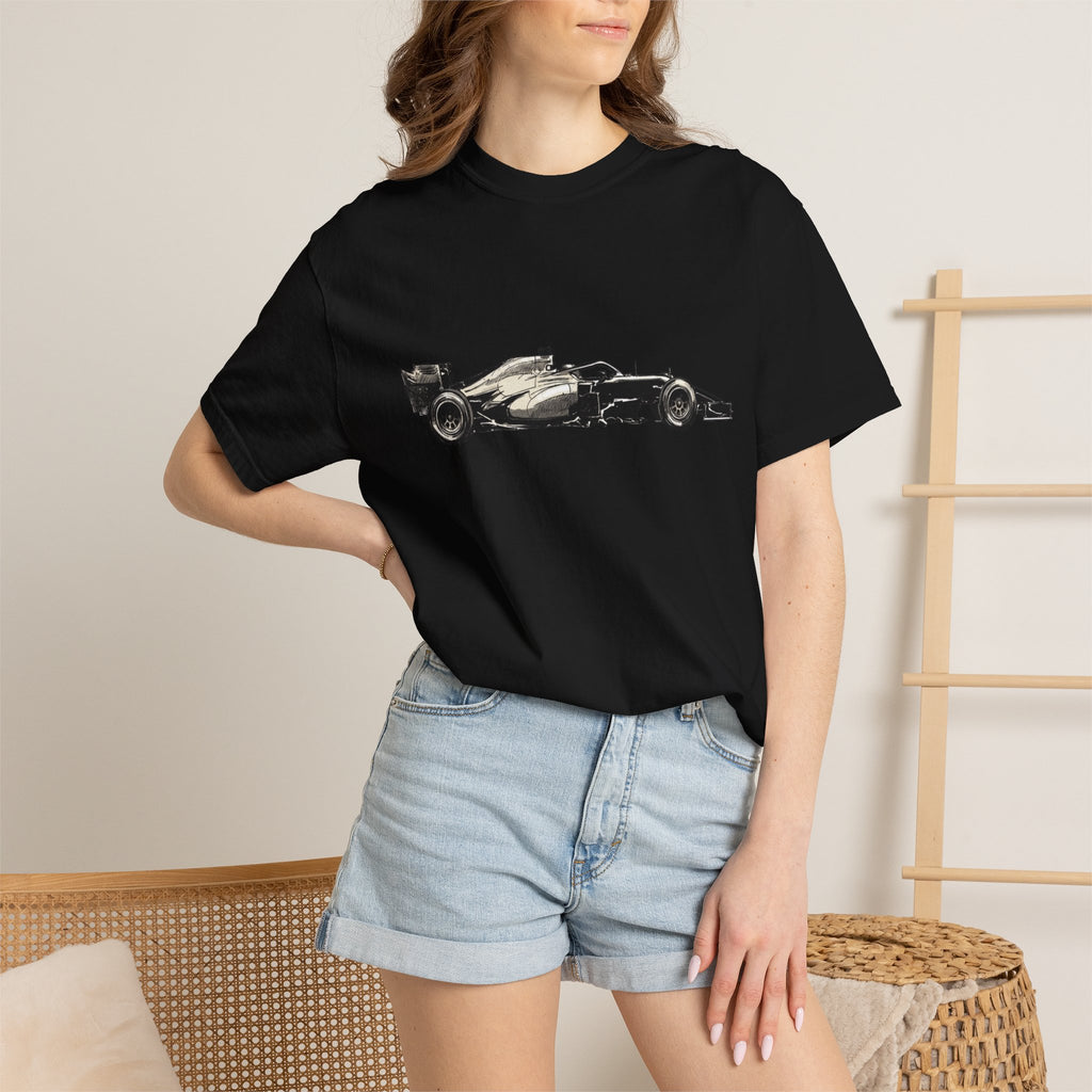 Vintage F1 Car Unisex Garment-Dyed T-shirt, Racing Tee, Motorsport Shirt, Race Car Lover Gift, Car Enthusiast Top