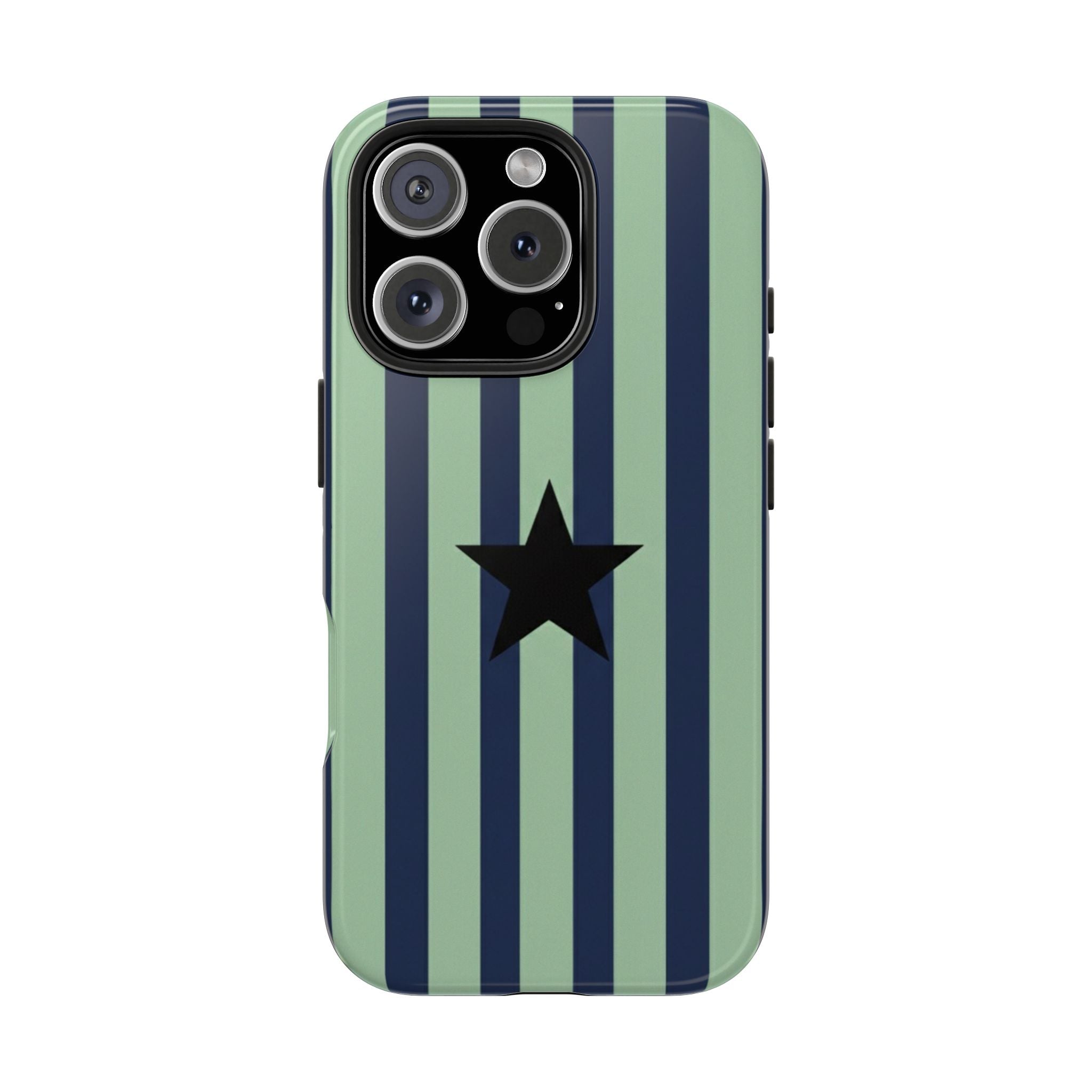 Stylish Tough Phone Cases, Durable Smartphone Covers, Trendy Tech Accessories, Unique Gifts for Teens, Striped Star Design