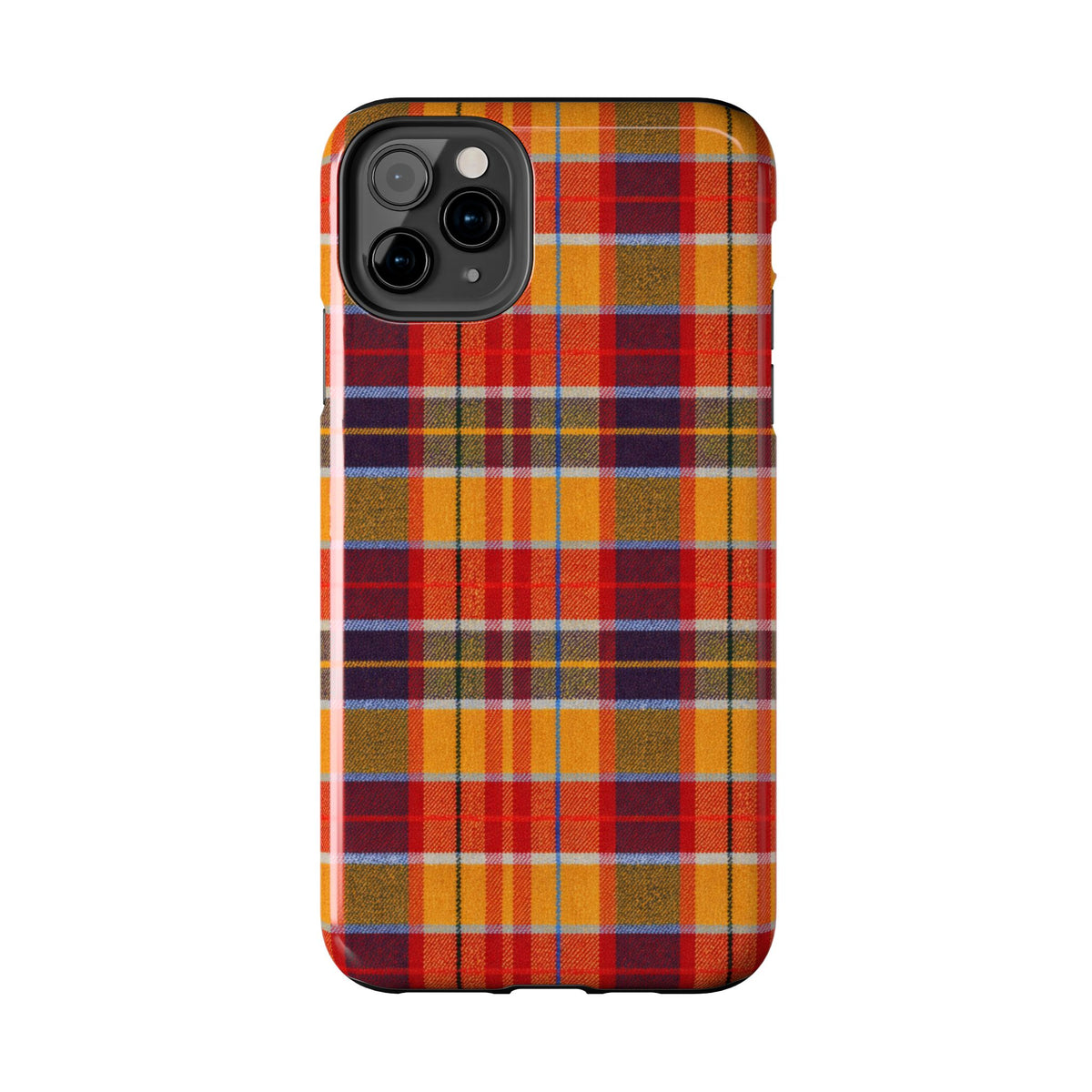 Autumn Plaid Tough Phone Case | Orange Red Yellow Plaid