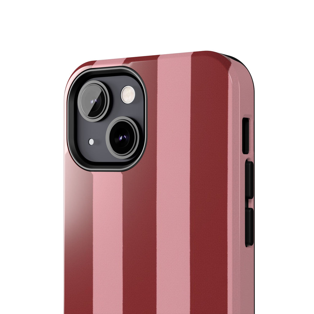 Striped Burgundy & Blush Phone Case