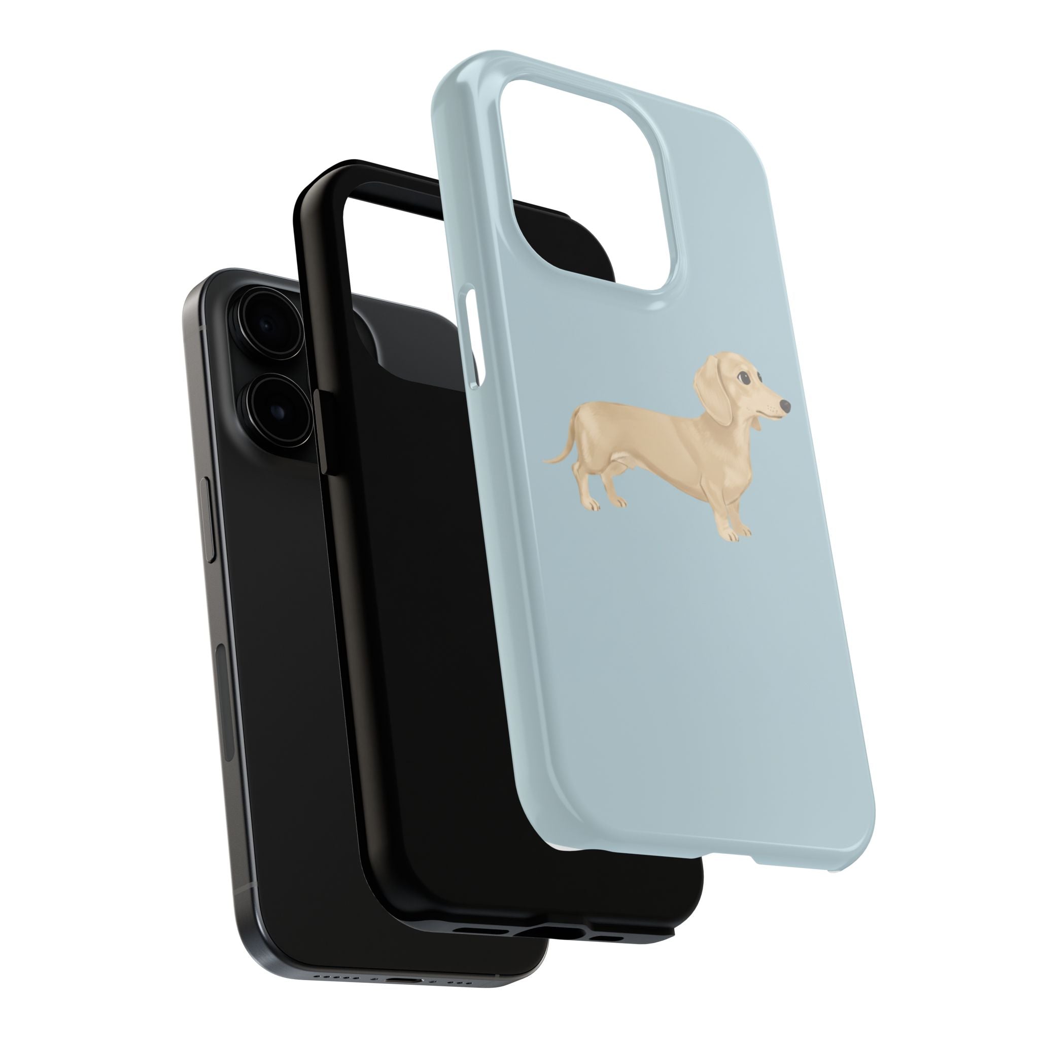 Tough Phone Cases, Dachshund Dog Blue Protective Cover, Strong Phone Shell, Rugged Device Case, Hard Smartphone Sleeve, Resilient Mobile