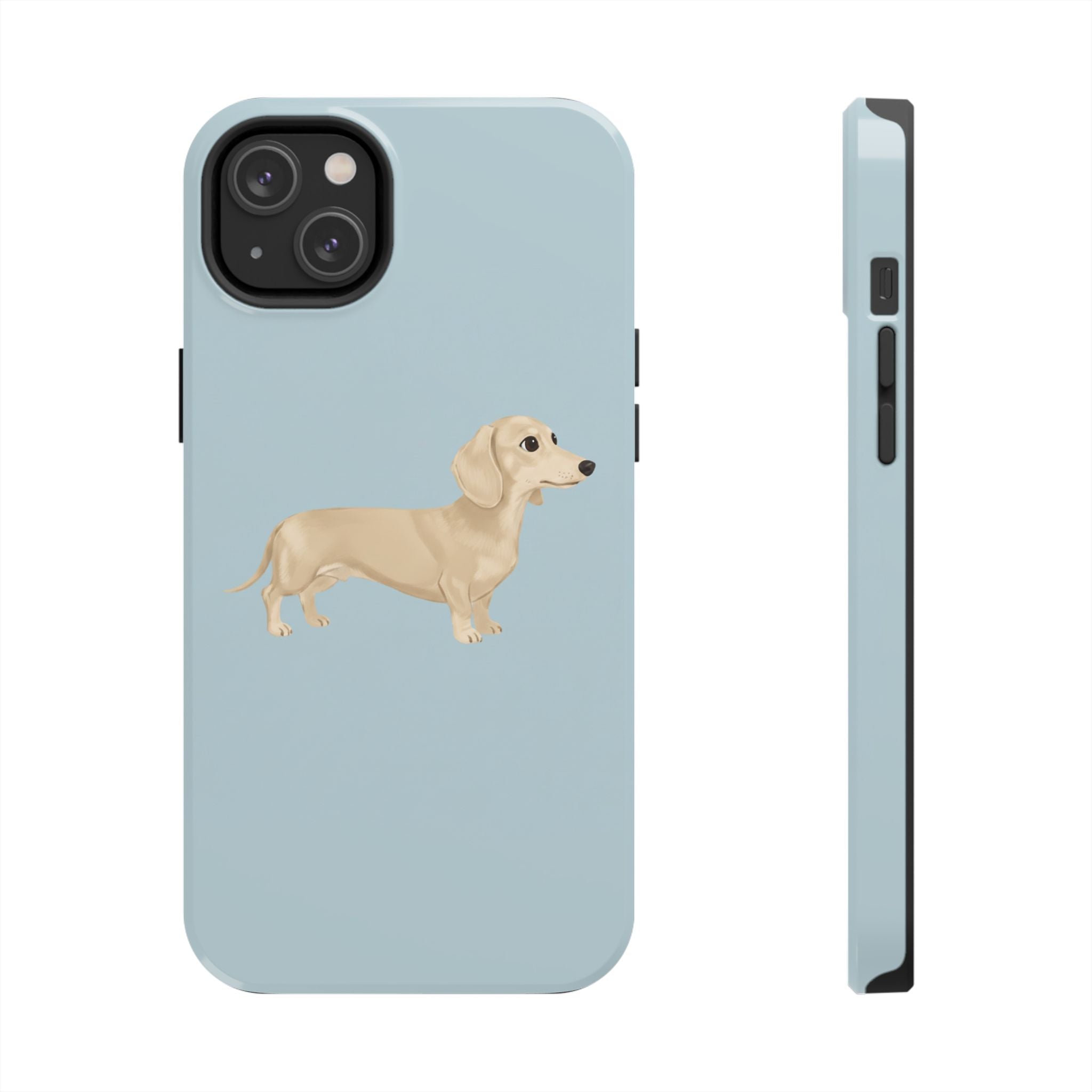 Tough Phone Cases, Dachshund Dog Blue Protective Cover, Strong Phone Shell, Rugged Device Case, Hard Smartphone Sleeve, Resilient Mobile