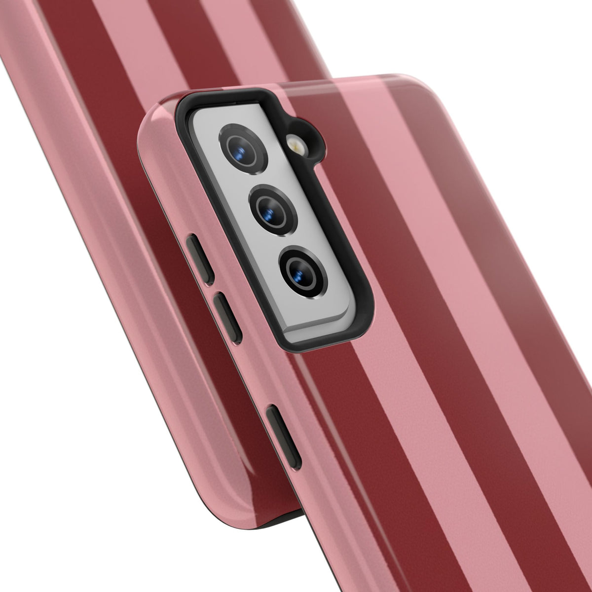 Striped Burgundy & Blush Phone Case
