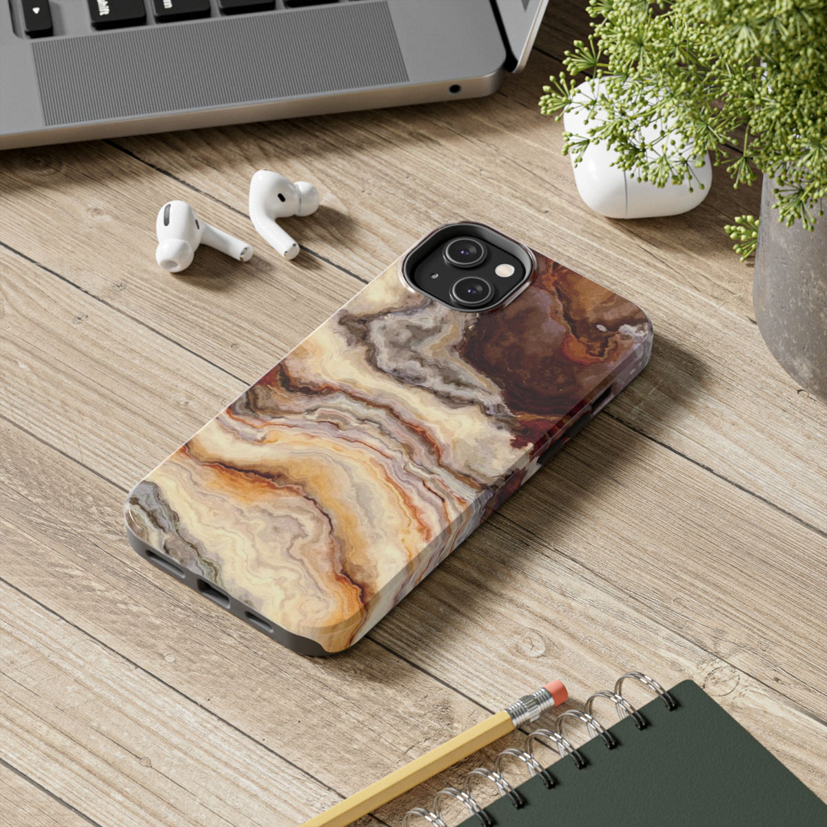 Brown Agate Marble Phone Case