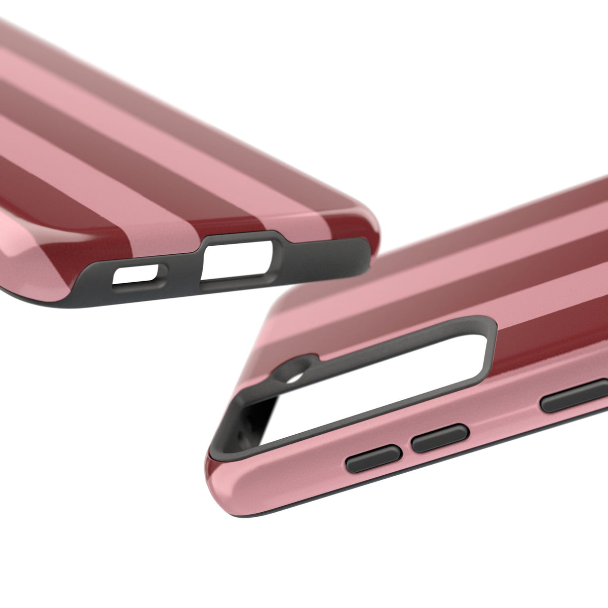 Striped Burgundy & Blush Phone Case