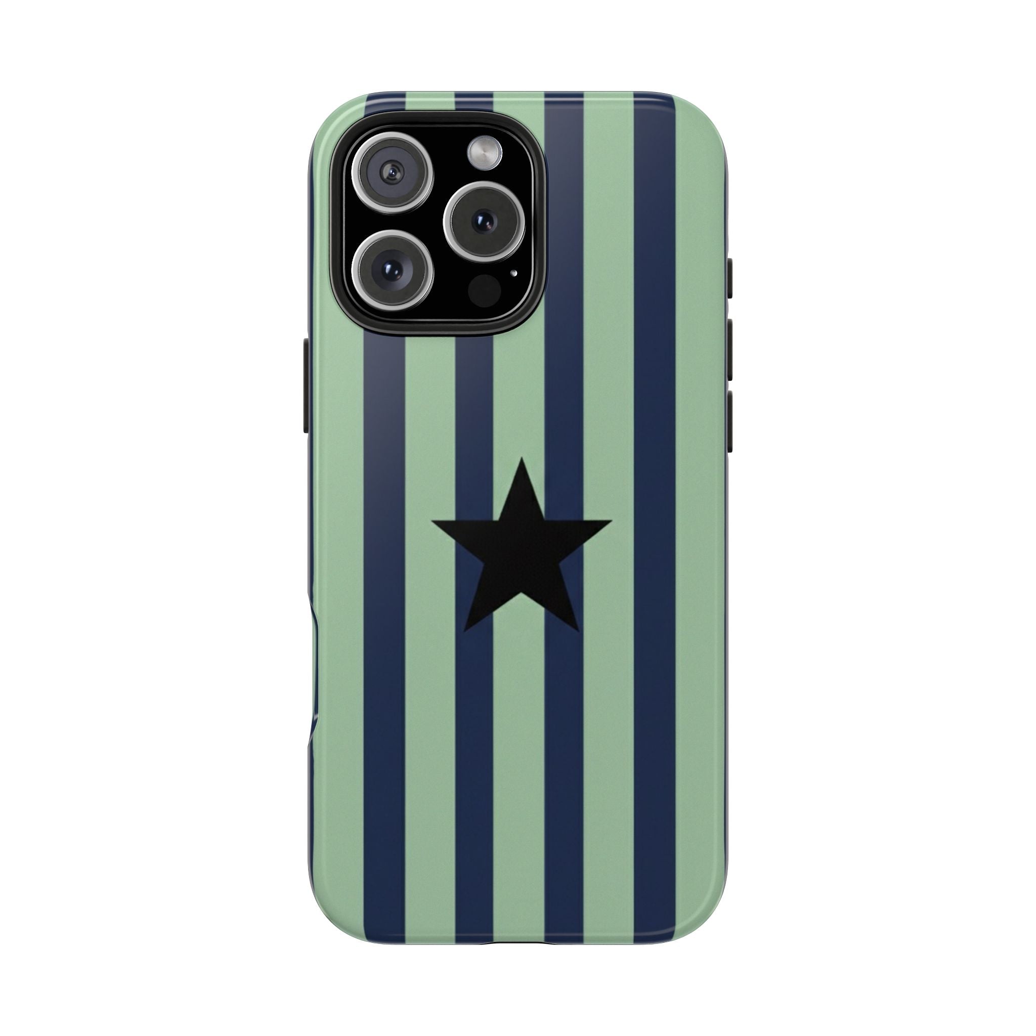 Stylish Tough Phone Cases, Durable Smartphone Covers, Trendy Tech Accessories, Unique Gifts for Teens, Striped Star Design